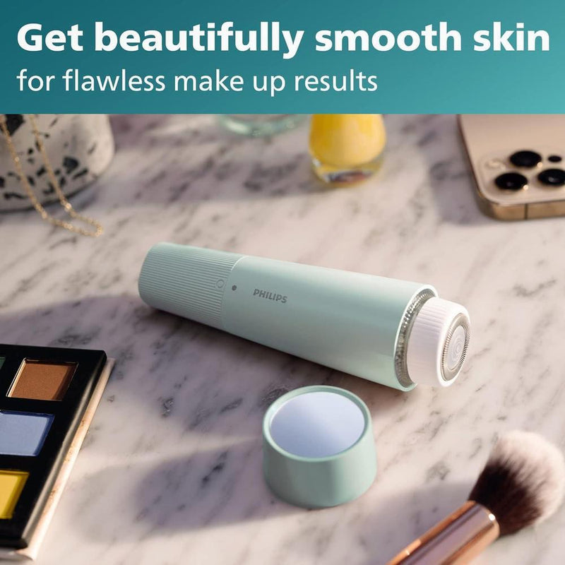 Philips Beauty Serie 5000 - Afeitadora eléctrica y peluquera personal para mujer, compacta e inalámbrica, cabeza hipoalergénica, depilación suave y rápida