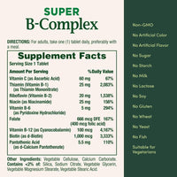 Nature's Bounty Vitaminas del Complejo Súper B con Vitamina C y Ácido Fólico para energía celular e inmunidad