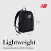 Mochila New Balance para laptop, ideal para viajes, con diseño elegante y múltiples compartimentos, color negro