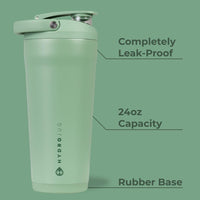 HydroJug Coctelera de acero inoxidable aislada a prueba de fugas y sin BPA con rejilla de mezcla silenciosa