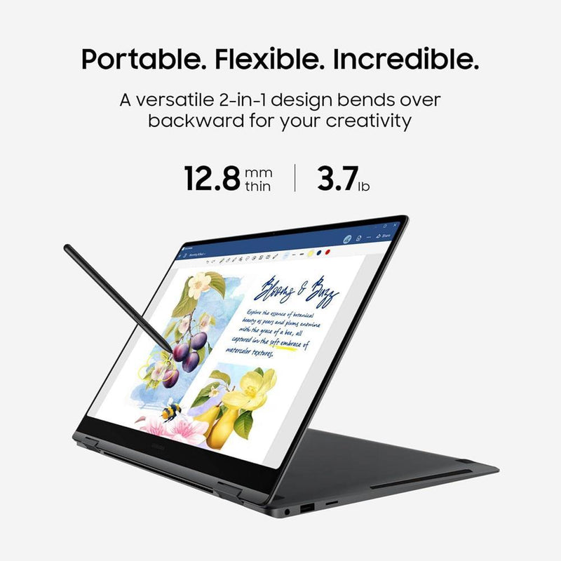 Samsung Galaxy Book5 Pro 360 Copilot+ PC, computadora AI con procesador Intel Core 7 Ultra, pantalla táctil 3K AMOLED, S Pen, 120Hz, Dolby Atmos