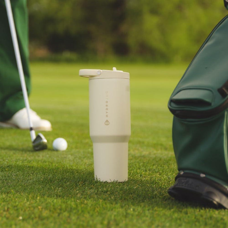 HydroJug Sport Botella de acero inoxidable con popote, aislada al vacío, a prueba de fugas, diseño ergonómico, reutilizable, duradera, negro