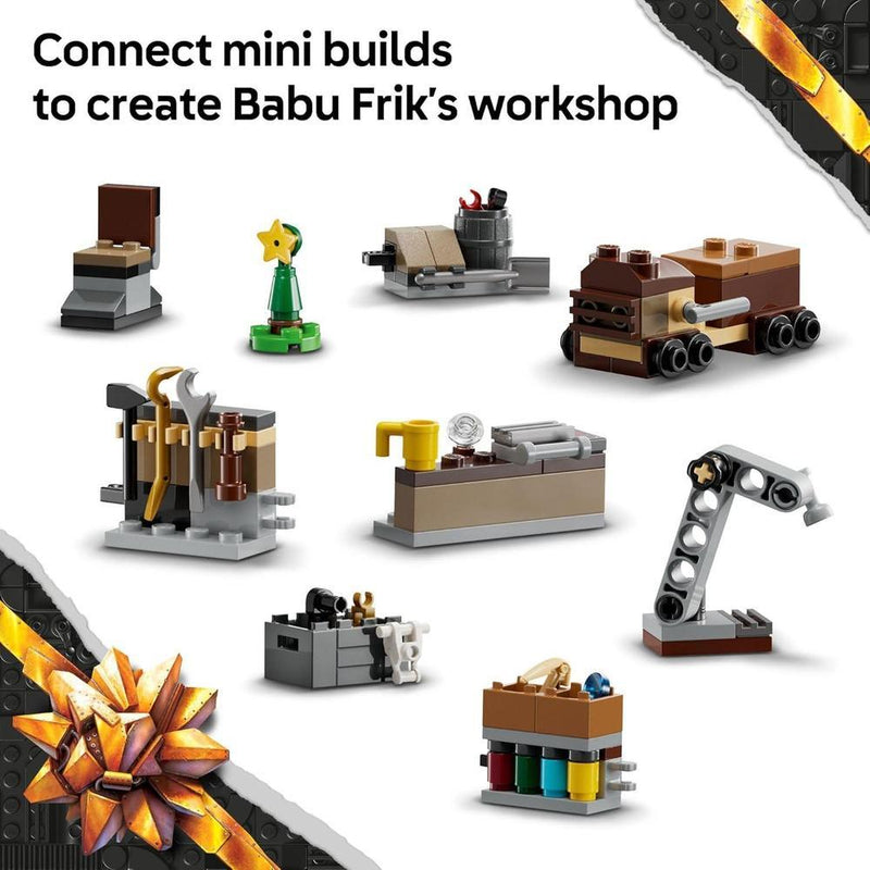 LEGO Star Wars Calendario de Adviento 2025 para niños: juego de cuenta regresiva de vacaciones con 24 sorpresas, inc. minifiguras