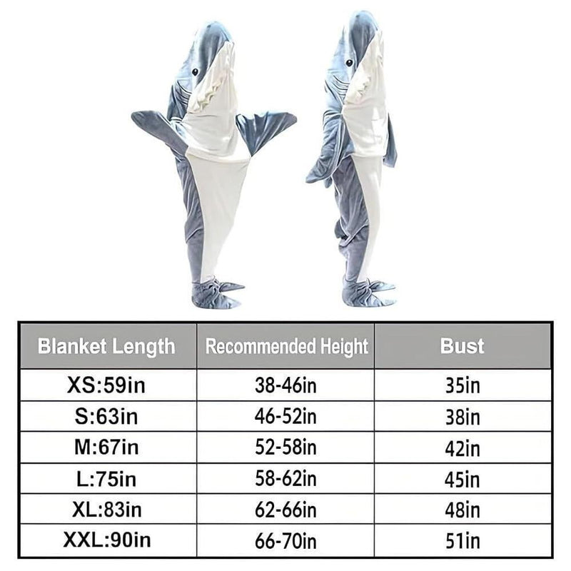 Manta de tiburón con capucha para adultos y niños, manta de tiburón portátil, saco de dormir de tiburón, disfraz de tiburón suave y acogedor