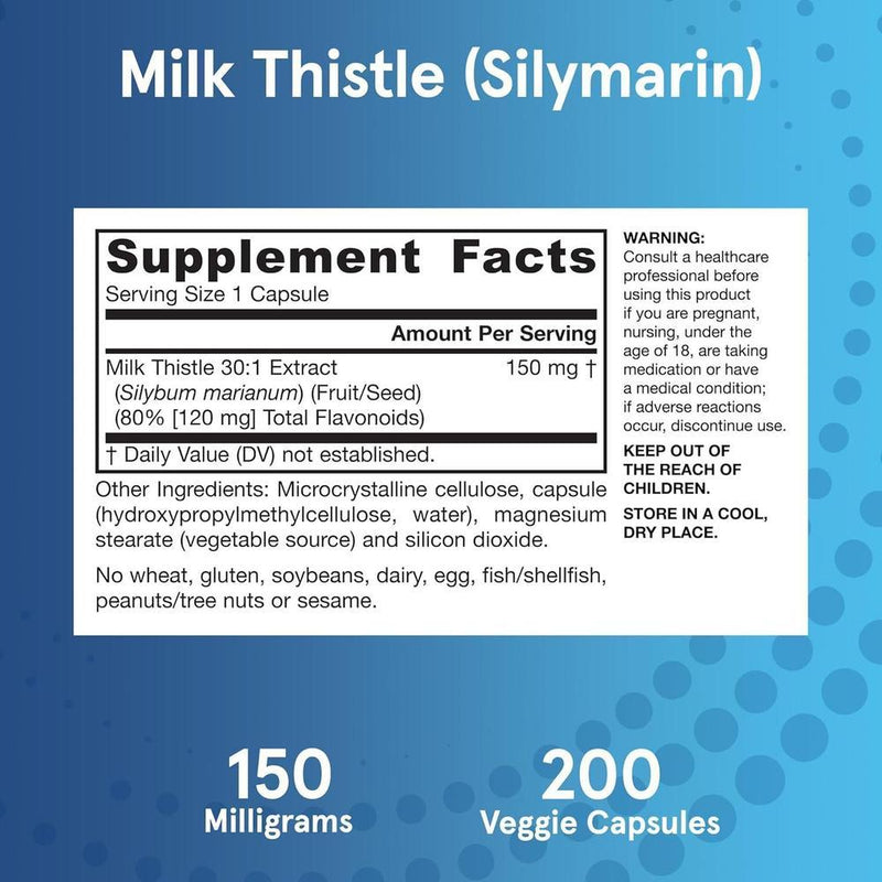Suplemento de Cardo Mariano Jarrow Formulas 150mg, Extracto Estandarizado a Flavonoides para Salud Hepática