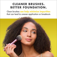 Limpiador profesional de brochas de maquillaje Cinema Secrets, fórmula rápida y sin enjuague, elimina maquillaje resistente