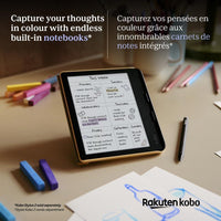 Kobo Libra Colour eReader con pantalla Kaleido™ 3, modo oscuro, resistencia al agua y soporte para audiolibros, color blanco