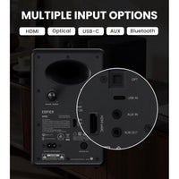 Edifier Altavoces M90: Alta resolución, 100W, Bluetooth 6.0, HDMI eARC, SUB Out, negro, control remoto