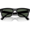 Ray-Ban Gafas de Sol Unisex con Marco Negro y Lentes Verde Oscuro, Protección UV 100%, Incluye Funda y Paño