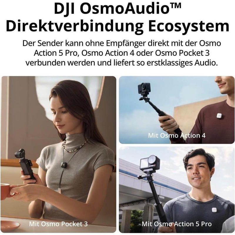 DJI Mic Mini (1 TX + 1 RX), micrófono inalámbrico Lavalier para iPhone, cámara, Android, ultraligero, con cancelación de ruido