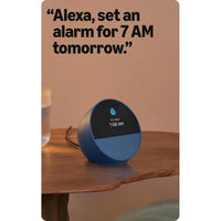 Echo Spot de Amazon: ideal para mesitas de noche, oficinas y cocinas, despertador inteligente con Alexa, color negro