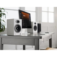 Altavoces Audioengine HD5 con Bluetooth 5.0, 150W, aptX HD, DAC de 24 bits y diseño en chapa de madera real para audio de calidad