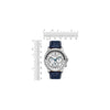 Reloj Citizen Eco-Drive para hombre con calendario, cronógrafo y manos luminosas, correa de cuero azul y esfera blanca
