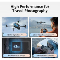 Dron DJI Air 3S (RC-N3) cámara dual CMOS 1" video HDR 4K/60fps con rango dinámico de 14 paradas, vuelo hasta 45 min