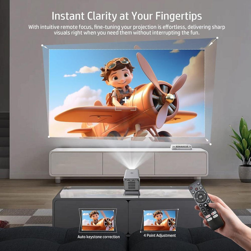 HP MC450 Mini proyector portátil inteligente con WiFi, Bluetooth, aplicaciones con licencia y soporte 4K, control de voz y USB-C