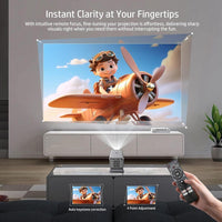 HP MC450 Mini proyector portátil inteligente con WiFi, Bluetooth, aplicaciones con licencia y soporte 4K, control de voz y USB-C
