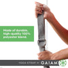 Gaiam Correa de yoga de alta calidad con hebilla de anillo en D metal ajustable, ideal para estiramiento y fitness, longitud 182.88 cm.