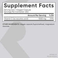 Suplemento de vitamina C de alta potencia con antioxidantes y apoyo inmunológico, cápsulas veganas sin OGM ni gluten