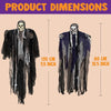 JOYIN decoraciones colgantes de esqueletos de Halloween, paquete de 3, brazos ajustables y material duradero para exteriores