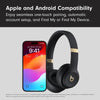 Beats Solo 4 - Auriculares Bluetooth inalámbricos con 50 horas de batería, compatibles con iOS y Android, negro/dorado.