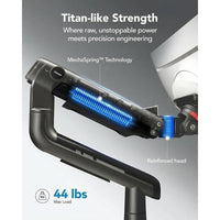HUANUO TitanLift brazo de monitor resistente para pantallas grandes, ajustable, soporte de escritorio para juegos único con doble abrazadera