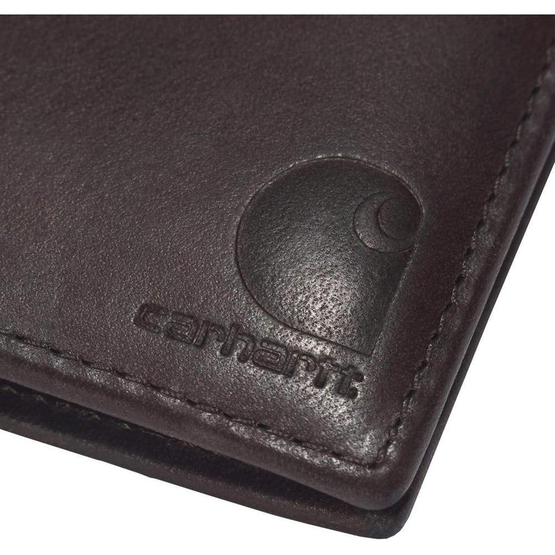 Carhartt Carteras duraderas de cuero marrón aceitado para hombre, varios estilos disponibles