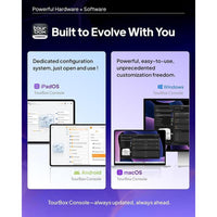 TOUR BOX Elite Plus: Consola creativa programable Bluetooth para edición de fotos y videos, graduación e ilustración