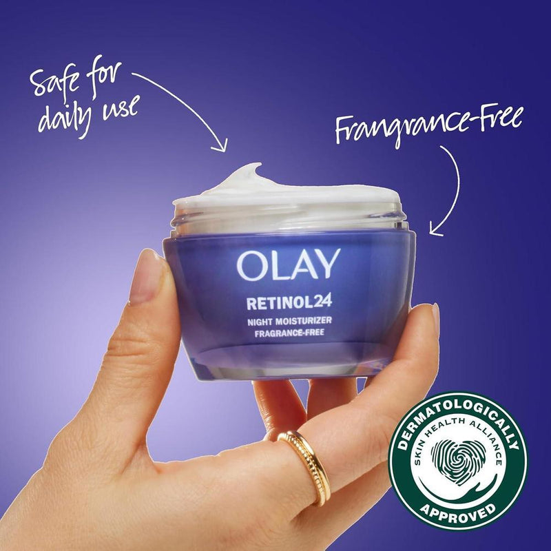 Olay Retinol 24 Hidratante Facial Crema Noche Antienvejecimiento Mujer Sin Fragancia 50.3ml