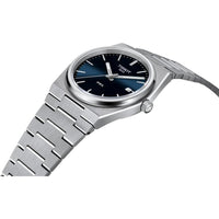 Reloj de vestir Tissot PRX para hombre con carcasa de acero inoxidable 316L, color gris, resistente al agua