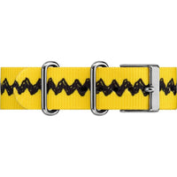 Timex x Peanuts Reloj Unisex Weekender con correa ajustable de nailon, esfera de Charlie Brown y luz nocturna Indiglo