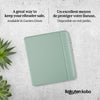 Funda Kobo Libra Colour SleepCover verde jardín, tecnología de sueño y despertador. Soporte 2 vías y cuero vegano
