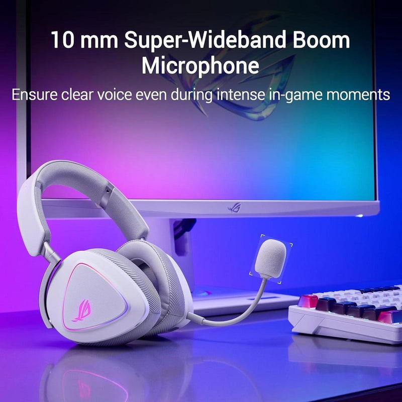 ASUS ROG Delta II Wireless Gaming Headset con batería 110 horas, micrófono desmontable y drivers recubiertos de titanio