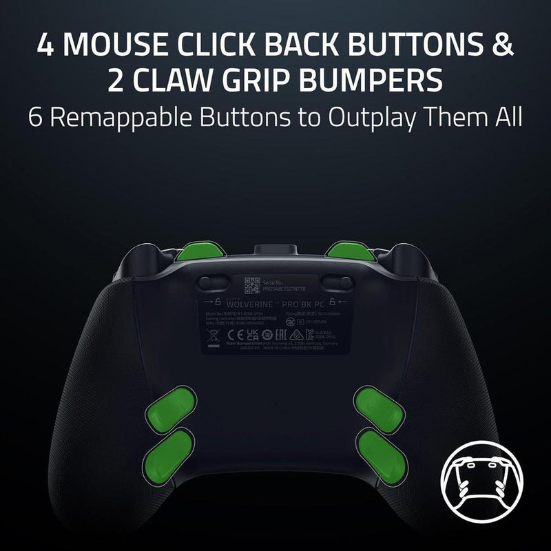 Razer Wolverine V3 Pro Controlador inalámbrico para juegos con frecuencia de sondeo de 8000 Hz, diseño ergonómico y botones programables