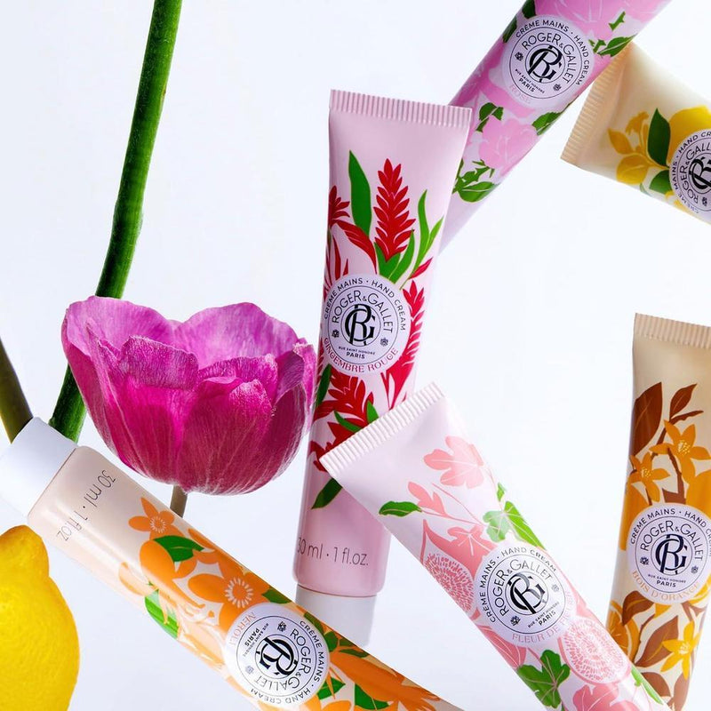 ROGER & GALLET Crema hidratante de manos y uñas para piel seca con manteca de karité y aceite de almendras