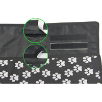 Oxford Pet protector de maletero impermeable negro para mascotas, diseño de huellas, fácil instalación y ajuste universal