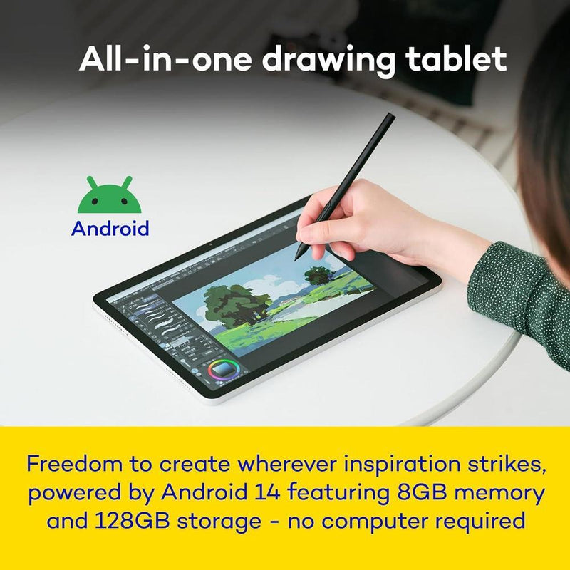 Wacom MovinkPad 11, tableta de dibujo Android con Pro Pen 3 sin batería, 8GB RAM/128GB almacenamiento, pantalla antirreflejo