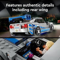 LEGO Speed Champions Nissan Skyline GT-R R34 de 2 Fast 2 Furious, kit con minifigura para niños desde 9 años, juego 2023