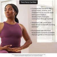 THORNE - Basic Prenatal, multivitamínico con folato para mujeres embarazadas y lactantes, incluye 18 vitaminas y minerales