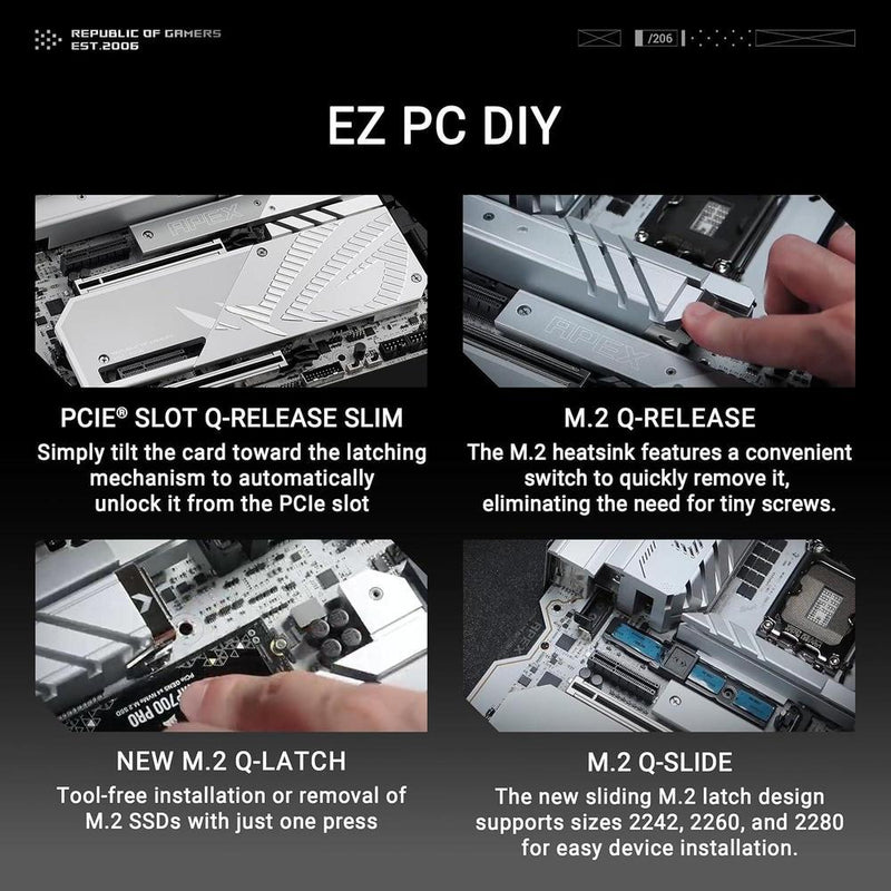 ASUS ROG MAXIMUS Z890 APEX, Placa base Intel Z890 LGA 1851 ATX con DDR5, WiFi 7, LAN 5G y Thunderbolt 4, AI OC y refrigeración