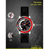Reloj Invicta para hombre, modelo Specialty, acero inoxidable, con correa negra de silicona y movimiento de cuarzo