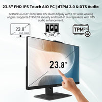 MSI Escritorio Todo en Uno de Negocios Moderno con Pantalla Táctil FHD, Intel Core i5, 16GB DDR5, SSD 1TB, Wi-Fi 6E y Webcam FHD