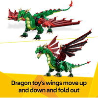LEGO Creator Juguete medieval 3 en 1 con dragón, serpiente marina y fénix para niños y niñas