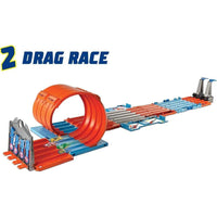 Hot Wheels Race Crate con 3 acrobacias, almacenamiento portátil para edades de 6 a 10