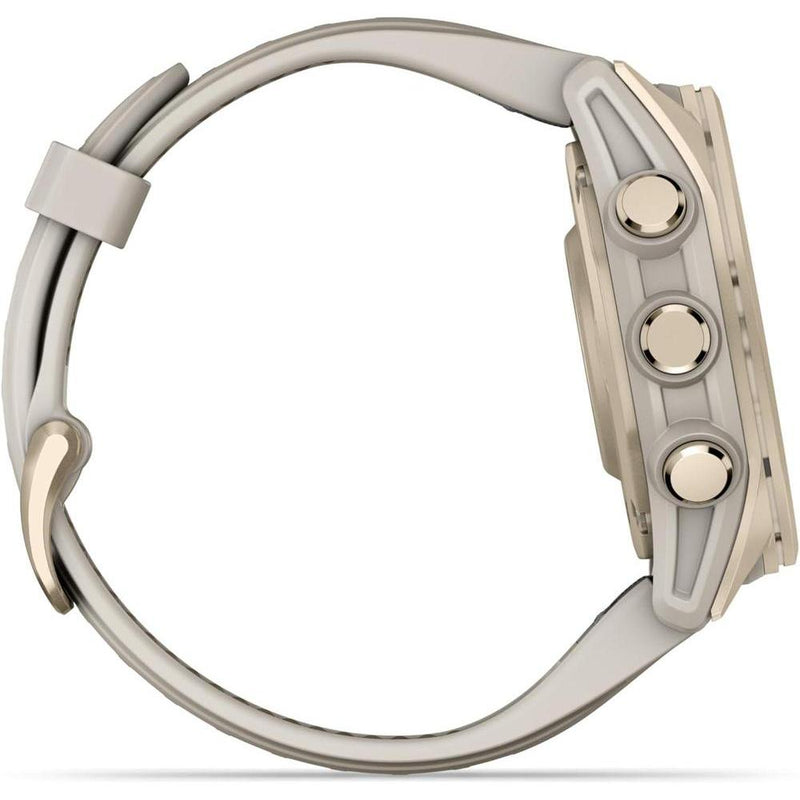 Garmin Fenix 8 Smartwatch Multideporte AMOLED Oro Suave Con Banda Gris Niebla Y Auriculares