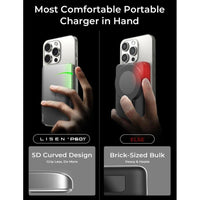 Cargador portátil MagSafe ultra delgado de 5000mAh compatible con iPhone, banco de energía magnético seguro y eficiente