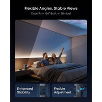Soundcore Nebula P1, proyector portátil con 650 lúmenes ANSI, sonido envolvente 2.0, altavoces desmontables, Google TV y pantalla hasta 180