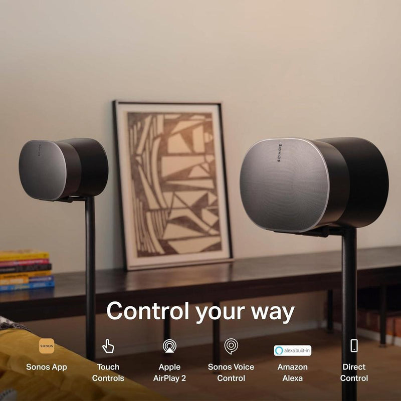 Sonos Era 300 Negro, altavoz inteligente inalámbrico con Alexa y Dolby Atmos para audio espacial de alta calidad, paquete de 2