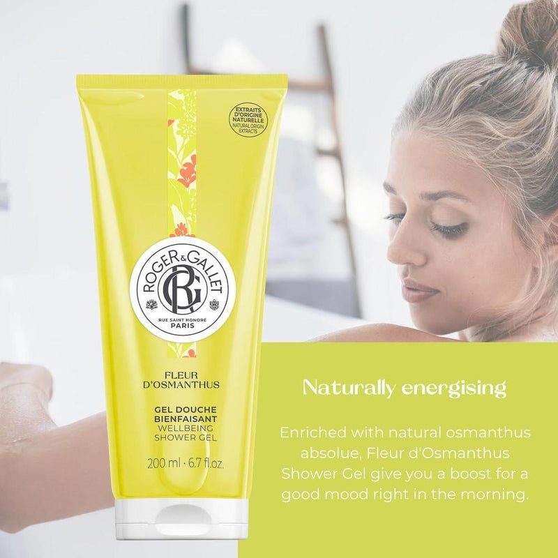 Roger & Gallet Gel de Ducha Hidratante a Base de Plantas con Aloe Vera para Piel Suave y Refrescante