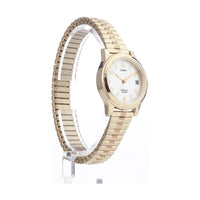 Timex Reloj Essex Ave para mujer en oro con esfera nácar, resistente al agua, tecnología Indiglo, pulsera ajustable