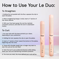 L'ANGE HAIR Le Duo Grande 360° Airflow Styler, plancha y rizador de titanio con ventilación de aire frío para estilo seguro